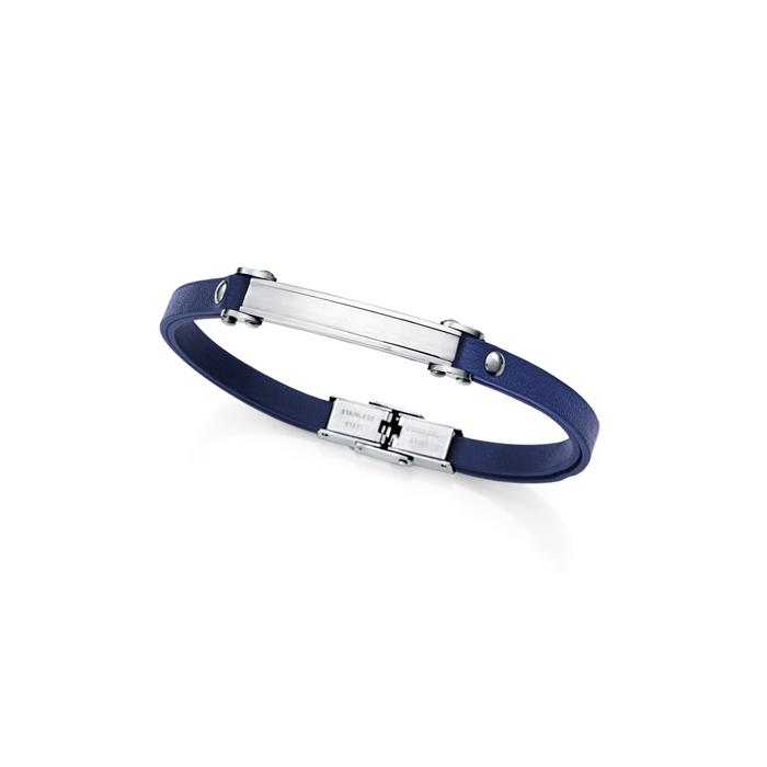 Pulsera Viceroy Fashion Piel Azul y Acero Inoxidable Hombre 75379P01013