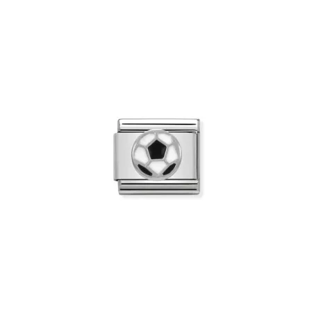 Composable Calssic SIMBOLOS en acero, esmalte y plata 925 Pelota de Futbol
