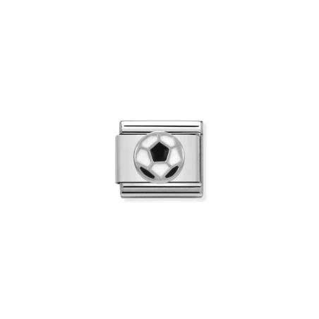 Composable Calssic SIMBOLOS en acero, esmalte y plata 925 Pelota de Futbol