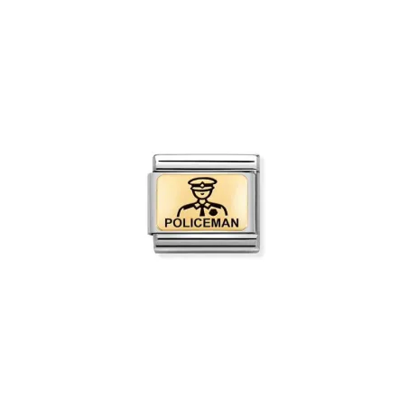 Composable Classic PLACAS (IC) en acero y oro 750 Policia