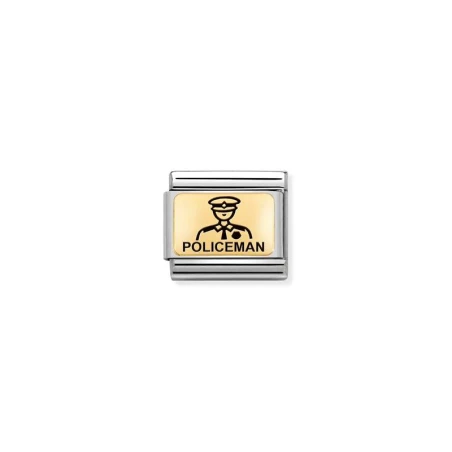 Composable Classic PLACAS (IC) en acero y oro 750 Policia