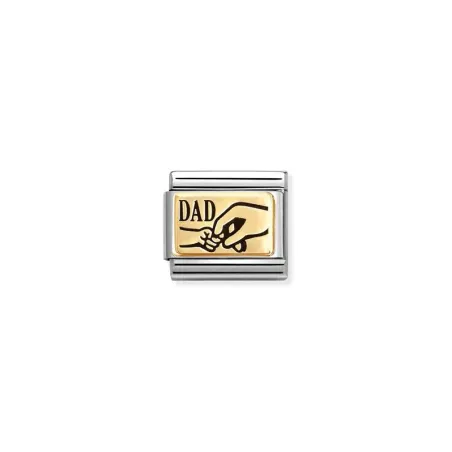Composable Classic PLACAS (IC) en acero y oro 750 Mano Papa
