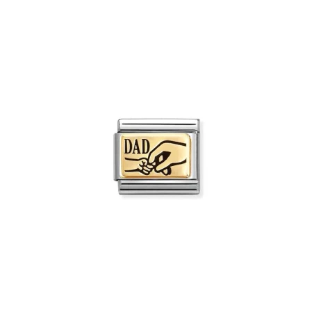 Composable Classic PLACAS (IC) en acero y oro 750 Mano Papa
