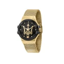 POTENZA 42MM 3H BLACK DIAL MESH BR YG