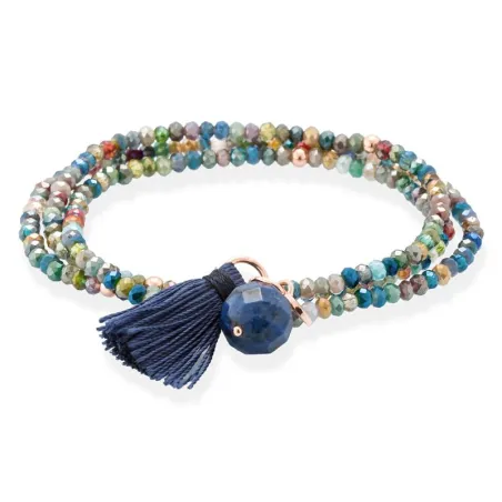Pulsera Marina García Zen Multicolor Plata Baño Rosado 90450UA