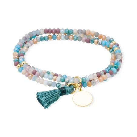 Pulsera Marina García Zen Oceanía Chapa Plata Baño Oro 90809UX