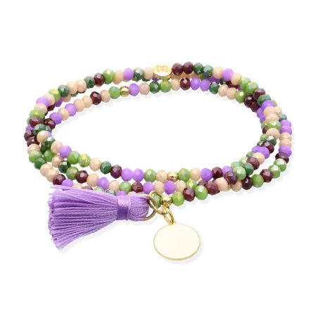 Pulsera Marina García ZEN PROVENZA y Chapa Circular Plata Baño Oro 90917UX