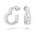 Pendientes Swarovski Matrix Aro Corazón Baño Rodio y Cristales Blancos 5653170