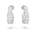 Pendientes Swarovski Matrix Aro Corazón Baño Rodio y Cristales Blancos 5653170