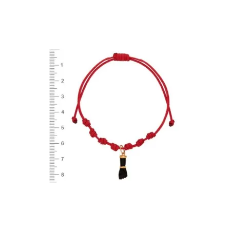 Pulsera Niña Comunión Nylon Rojo y Oro Amarillo 1-90343-2-9