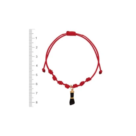 Pulsera Niña Comunión Nylon Rojo y Oro Amarillo 1-90343-2-9