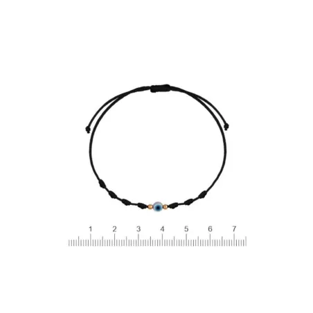 Pulsera Niña Comunión Nylon Negro y Ojo 1-90344-0-9