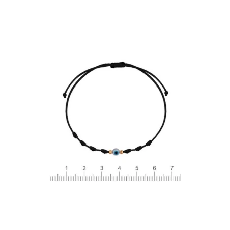 Pulsera Niña Comunión Nylon Negro y Ojo 1-90344-0-9