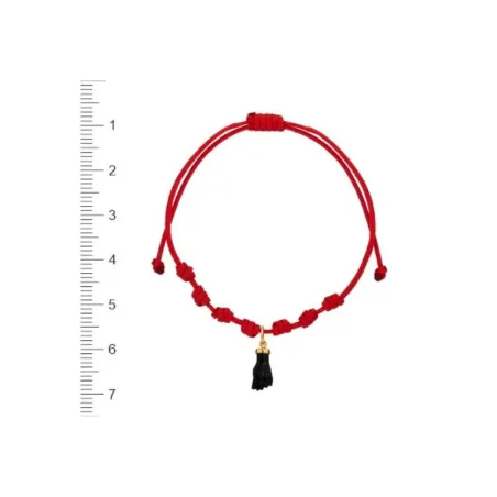 Pulsera Niña Comunión Nylon Rojo y Oro Amarillo 1-90343-0-9