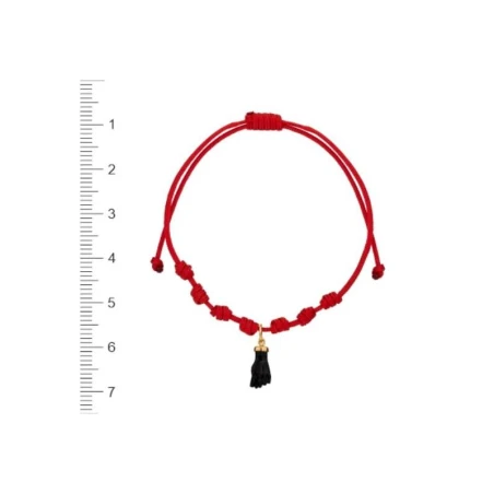 Pulsera Niña Comunión Nylon Rojo y Oro Amarillo 1-90343-0-9