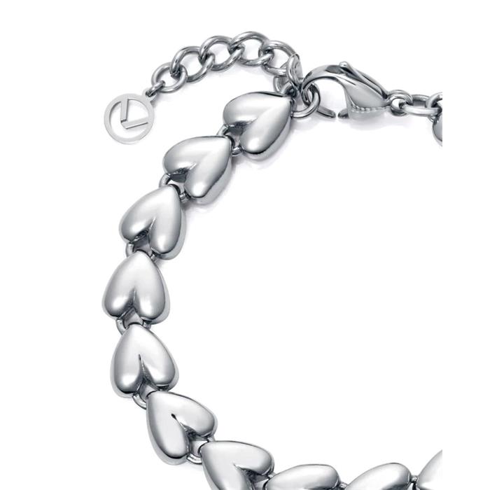 Pulsera Viceroy Fashion Corazones Acero Baño Rodio 14269P01000
