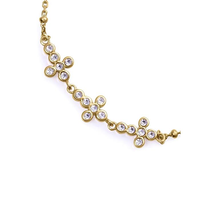 Pulsera Viceroy Fashion Cruces Acero Baño Oro y Circonitas Niña 15126P100-30