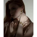 Pendientes Viceroy Fashion Chic Hojas Acero Baño Oro 15158P01012