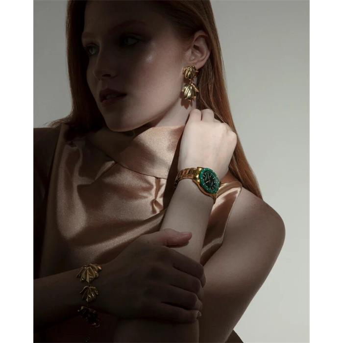 Pendientes Viceroy Fashion Chic Hojas Acero Baño Oro 15158P01012