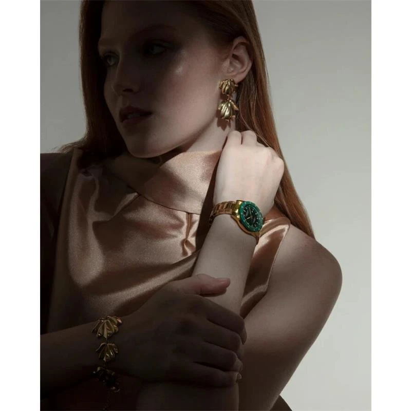 Pendientes Viceroy Fashion Chic Hojas Acero Baño Oro 15158P01012