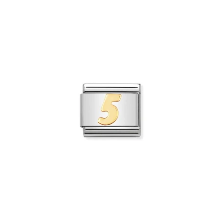 Componible Classic NUMEROS acero y oro de 18k 5