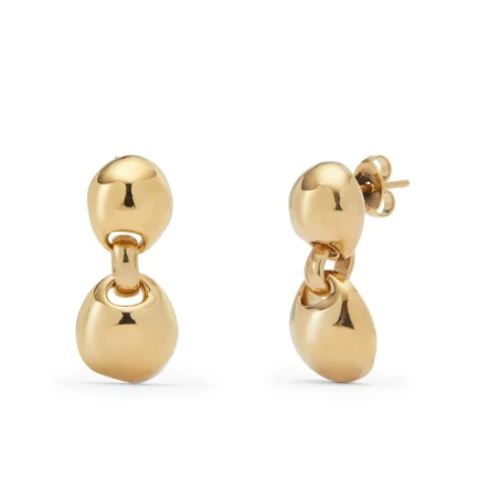 Pendientes UNOde50 Ser Intrépida Baño Oro PEN0993ORO0000U