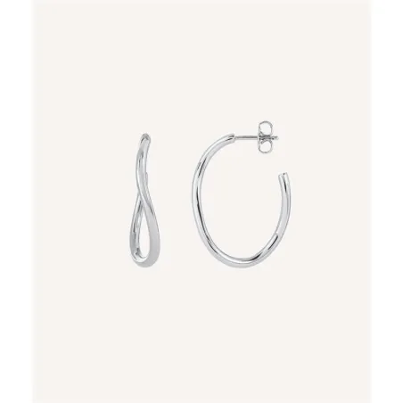 Pendientes Vidal&Vidal Naunet Aro Ondulado Baño Plata Q3734