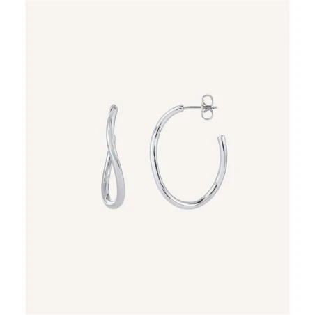 Pendientes Vidal&Vidal Naunet Aro Ondulado Baño Plata Q3734