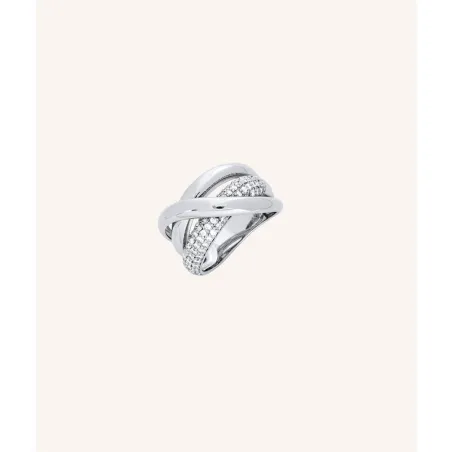 Anillo Vidal&Vidal 3 Tiras Baño Plata y Circonitas X273541214