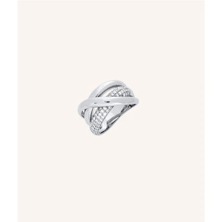 Anillo Vidal&Vidal 3 Tiras Baño Plata y Circonitas X273541214
