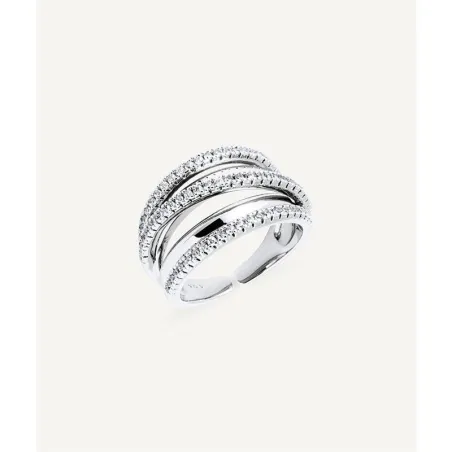 Anillo Vidal&Vidal Malia Baño Plata y Circonitas Blancas X276851214