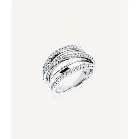 Anillo Vidal&Vidal Malia Baño Plata y Circonitas Blancas X276851214