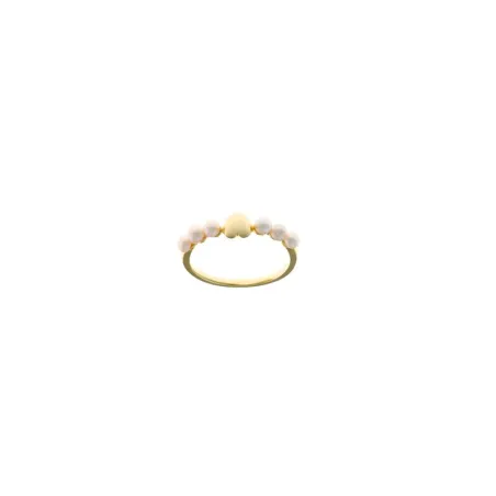 Anillo Salvatore Corazón Plata Baño Oro y Perlas 272S0013