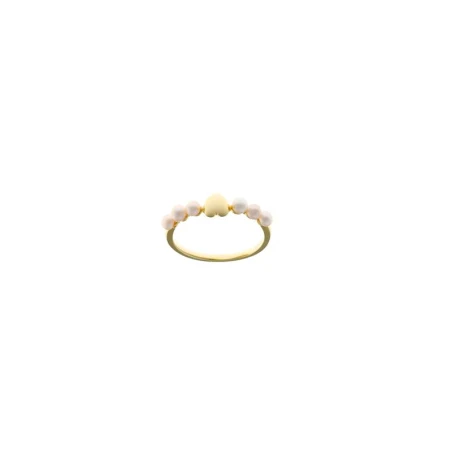 Anillo Salvatore Corazón Plata Baño Oro y Perlas 272S0013
