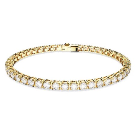 Pulsera Swarovski Matrix Tennis Baño Oro y Cristales Blancos 5657662
