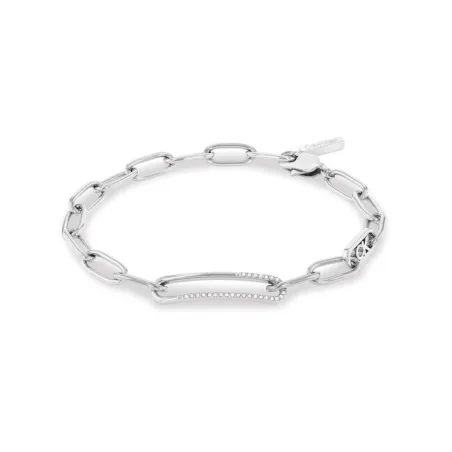 Pulsera Calvin Klein Asymmetrical Elegannce Acero Plateado y Cristales Blancos 35000542