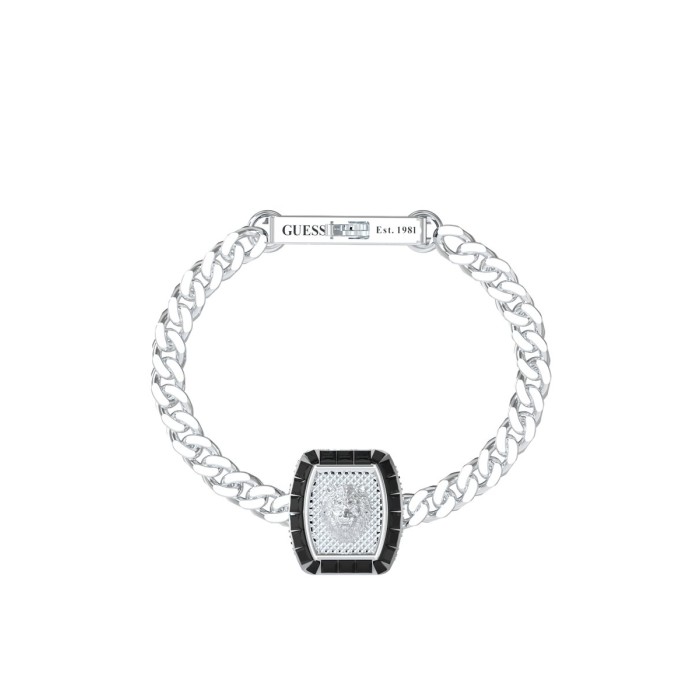 Pulsera Guess Lion King Acero Plateado Hombre...