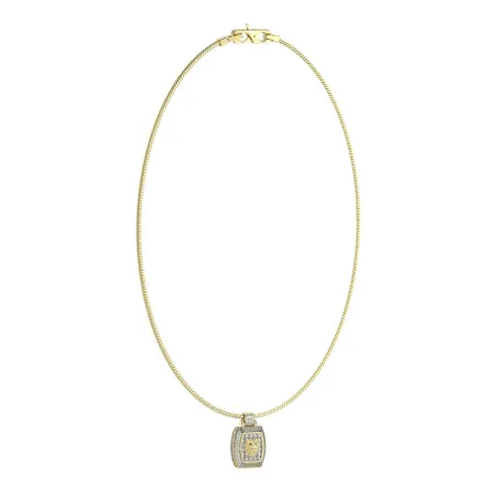 Collar Guess Lion King Acero Baño Oro y Cristales Blancos JUMN05001JWYGT-U