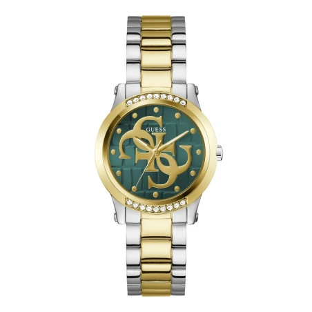 Reloj Guess Anette 4G Plateado, Dorado y Verde Analógico Mujer GW0861L4