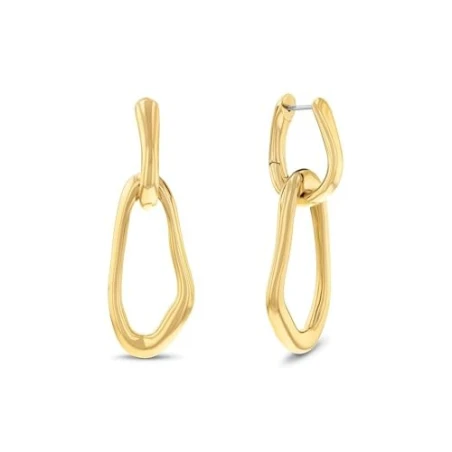 Pendientes Calvin Klein Statement Links Ovalo Acero Baño Oro Mujer 35000750