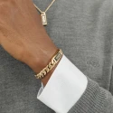 Pulsera Boss Kassy Emblem Baño Oro Hombre 1580680M