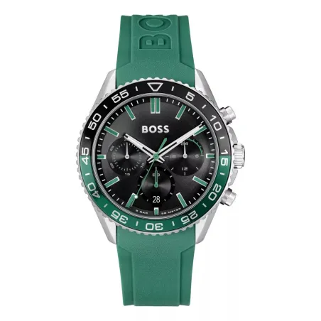 Reloj Boss Runner Verde y Negro Cronógrafo Hombre 1514246