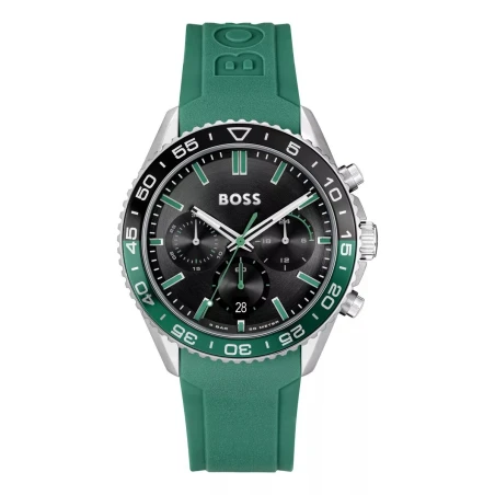 Reloj Boss Runner Verde y Negro Cronógrafo Hombre 1514246