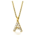 Gargantilla Le Carré Inicial Oro Amarillo y Diamantes GD163OA