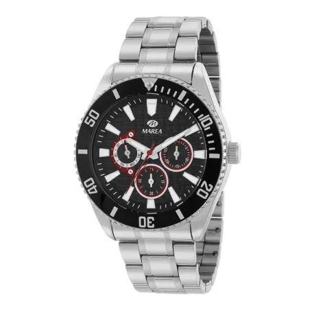 Reloj Marea Plateado y Negro Multifunción Hombre B41393/1