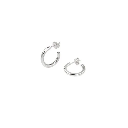 Pendientes Vidal&Vidal Medio Aro Redondeado Baño Plata Q2401A