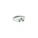 Set 2 Anillos Agatha Paris Fino Beloved Plata y Circonitas Multicolor 02220529-255