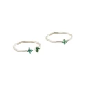 Set 2 Anillos Agatha Paris Fino Beloved Plata y Circonitas Multicolor 02220529-255