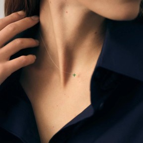 Collar Corto Agatha Paris Beloved Plata Baño Oro y Flor... 2