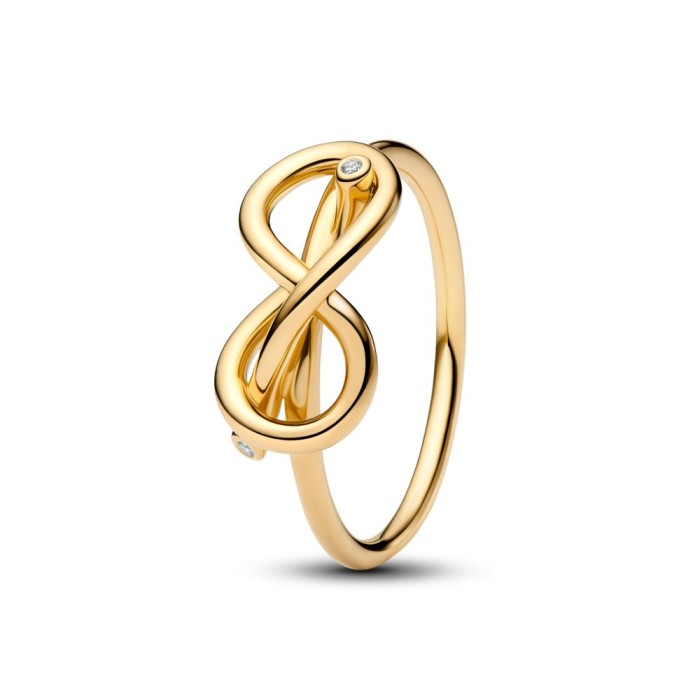Anillo Pandora Nudo Infinito Baño Oro 163759C01